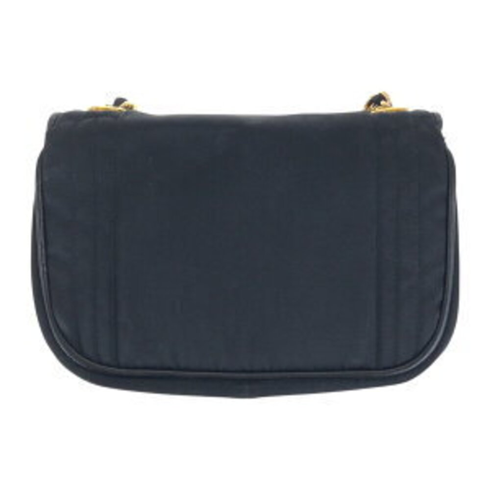 Chanel Bag Satin Coco Chain Black Mark Shoulder
